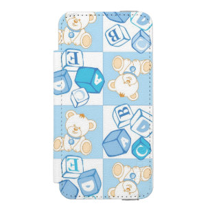 Teddy bear checked pattern incipio watson™ iPhone 5 wallet case