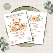 Teddy Bear Christian Baby Shower All in One QR