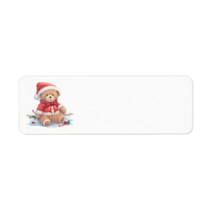 Teddy Bear Christmas Address Labels