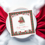 Teddy Bear Christmas Baby Shower Napkin<br><div class="desc">Teddy Bear Christmas Baby Shower Napkins. Matching items are available.</div>