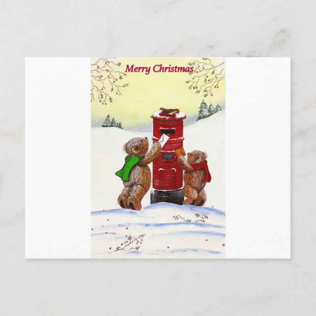 Teddy Bear Christmas Card (Front)