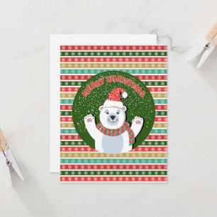 Teddy Bear Christmas card to customise
