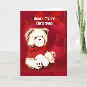 Teddy Bear Christmas Greeting Card