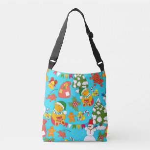 Teddy Bear Christmas: Kid-Friendly Pattern. Crossbody Bag