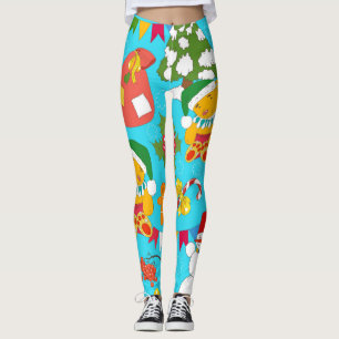 Teddy Bear Christmas: Kid-Friendly Pattern. Leggings
