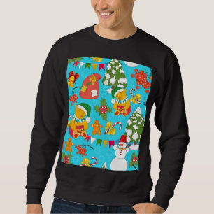 Teddy Bear Christmas: Kid-Friendly Pattern. Sweatshirt