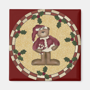 Teddy Bear Christmas Magnet