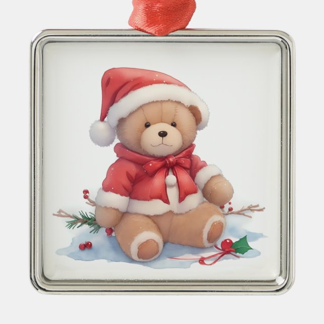 Teddy Bear Christmas Ornament (Front)