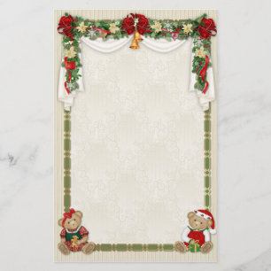 Teddy Bear Christmas Stationery