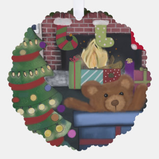 Teddy Bear Christmas Tree Decoration Card