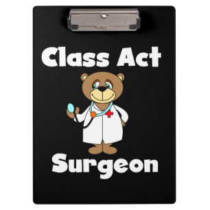 Teddy Bear Class Act Surgeon Clipboard