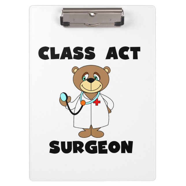 Teddy Bear Class Act Surgeon Clipboard (Front)
