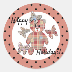 Teddy bear classic round sticker