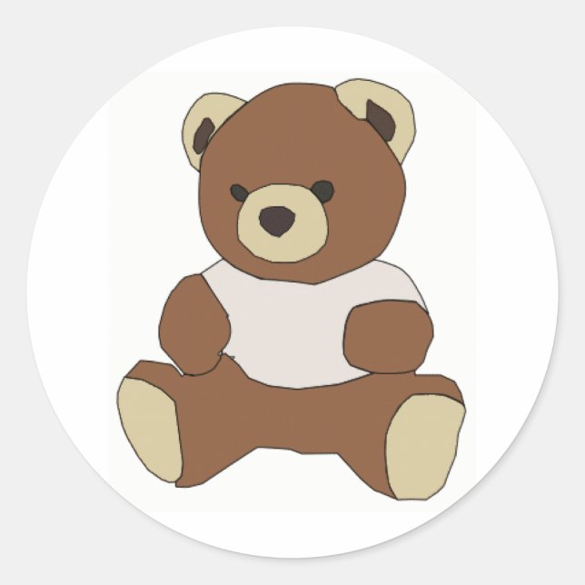 Teddy Bear Classic Round Sticker (Front)