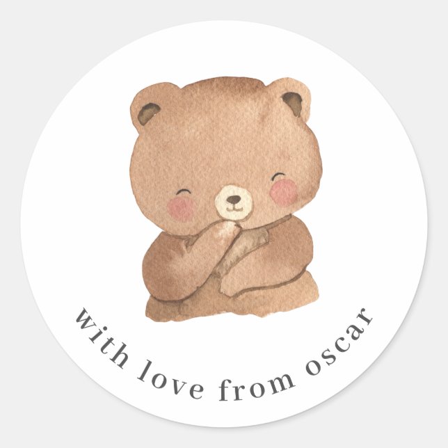 Teddy Bear Classic Round Sticker (Front)