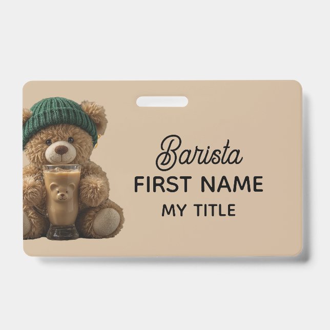 Teddy Bear Cold Brew  ID Badge (Front)