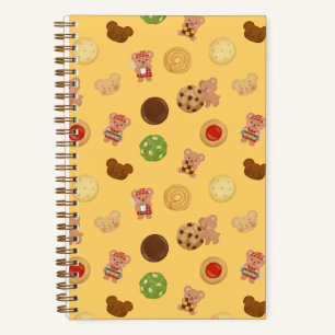 Teddy Bear Cookie Time Yellow Notebook