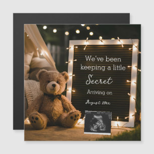 Teddy Bear Cosy Night Pregnancy Announcement 