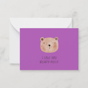 Teddy Bear Cuddly Lover Card