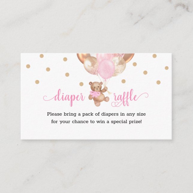 Teddy Bear Diaper Raffle Baby Shower Enclosure Car (Front)