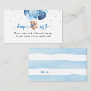 Teddy Bear Diaper Raffle Baby Shower Enclosure Car