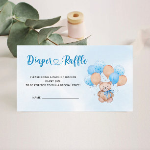 Teddy Bear Diaper Raffle Enclosure Card