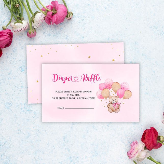 Teddy Bear Diaper Raffle Enclosure Card (Creator Uploaded)