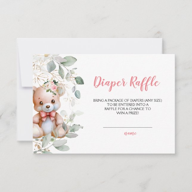 Teddy Bear diaper raffle ticket (Front)