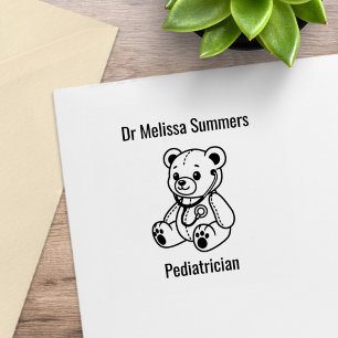 Teddy Bear Doctor Paediatrician Rubber Stamp