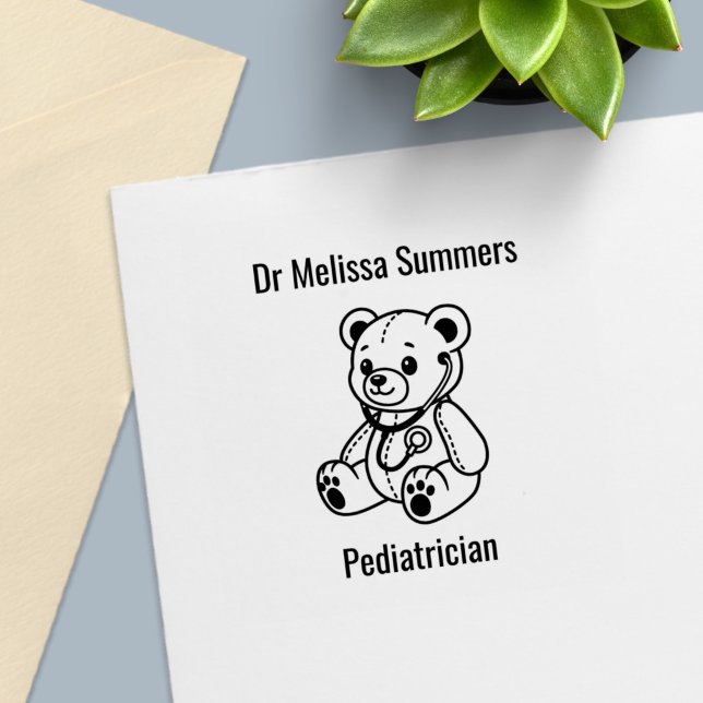 Teddy Bear Doctor Paediatrician Self-inking Stamp (Creator Uploaded)