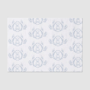 Teddy bear Elegant Chinoiserie Toile Baby shower Tissue Paper