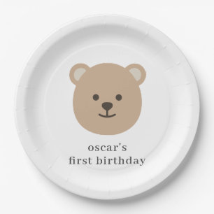 Teddy Bear Face Paper Plate