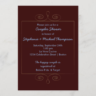 Teddy Bear Family Couples Baby Shower Invitation