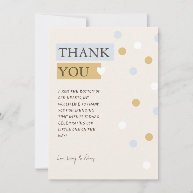 Teddy Bear Flat Thank You Card (Front)