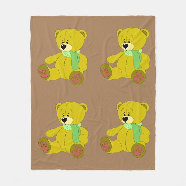 Teddy Bear Fleece Blanket (Front)