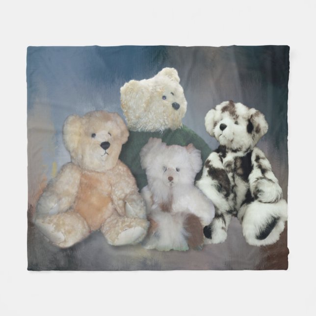 Teddy Bear fleece blanket (Front (Horizontal))