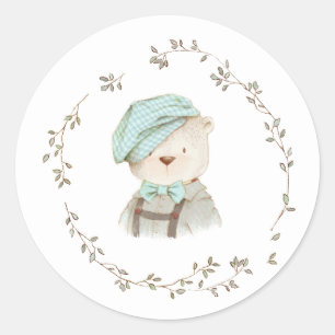 Teddy Bear Floral Baby Shower  Envelope Seals