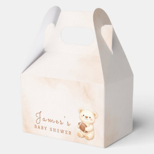 Teddy Bear Football Baby Shower Theme Favour Box