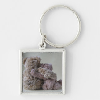 teddy bear friends square keychain