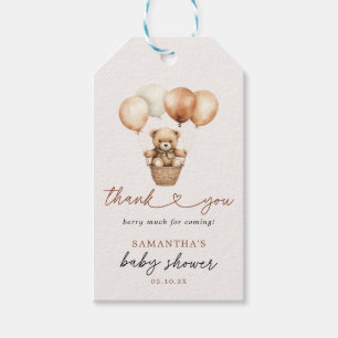 Teddy Bear Gender Neutral Baby Shower Thank You Gift Tags