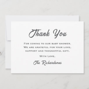 Teddy Bear Gender Neutral Cloud Nine Baby Shower Thank You Card