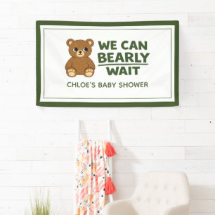 Teddy Bear Gender Neutral Minimalist Baby Shower Banner