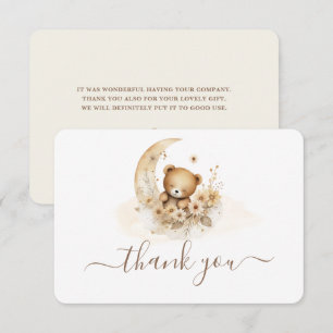 Teddy Bear gender neutral thank you card