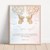 Teddy Bear Gender Reveal Diaper Raffle