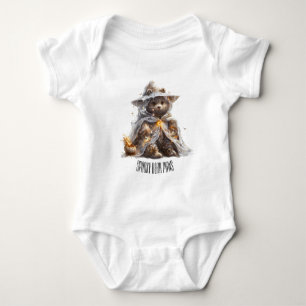 Teddy bear. Ghost. TRICK OR TREAT Baby Bodysuit