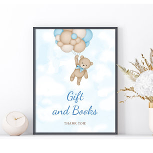 Teddy Bear Gift and Books Poster
