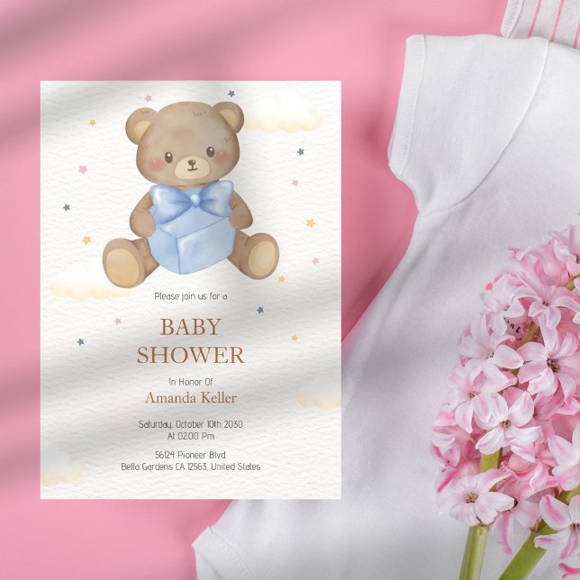 Teddy Bear Gift Baby Shower Invitation (Creator Uploaded)