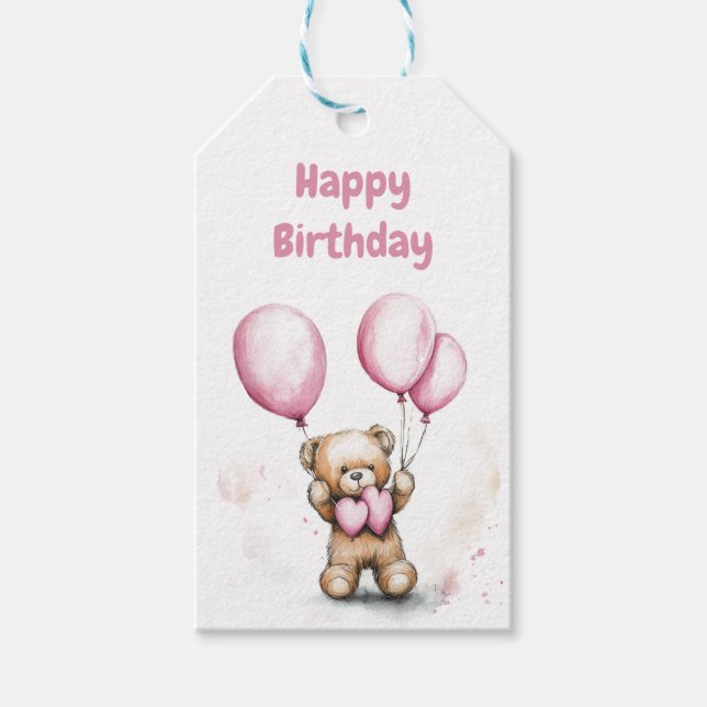 Teddy Bear Gift Tags (Front)