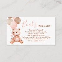 Teddy Bear Girl Bring a Book Card