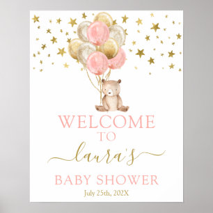 Teddy Bear Girl Welcome sign